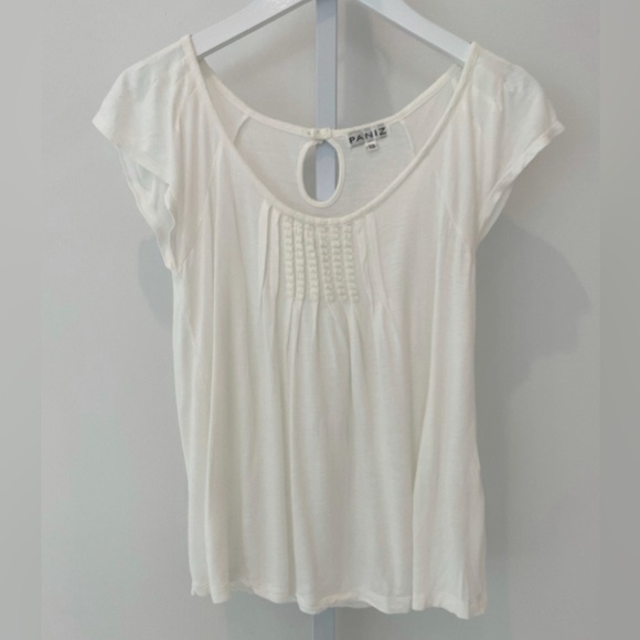 PANIZ IVORY TEE- SHIRT TOP SIZE XS NWOTS! - Picture 6 of 13